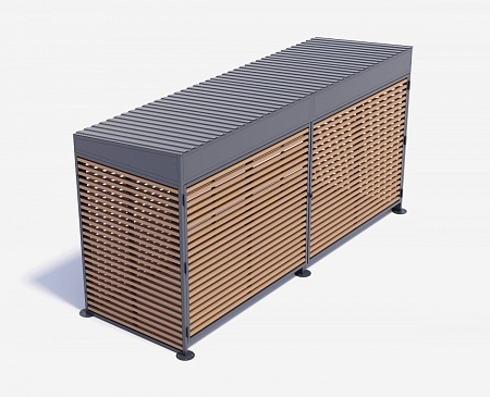 Fencing for containers of solid waste