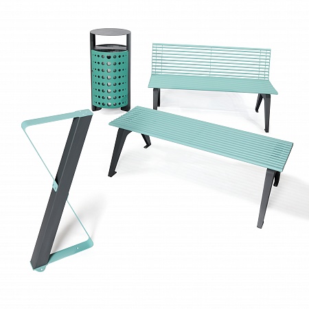 Bench with back "ARIA"