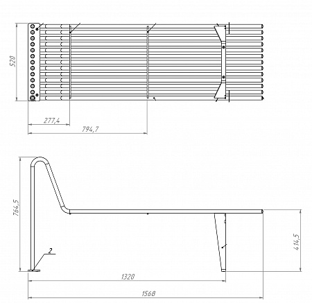 Bench «Infinity» (Sun lounger)