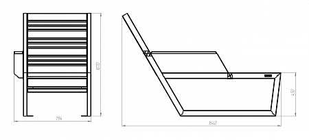 Bench «Boston» (Sun lounger) right armrest