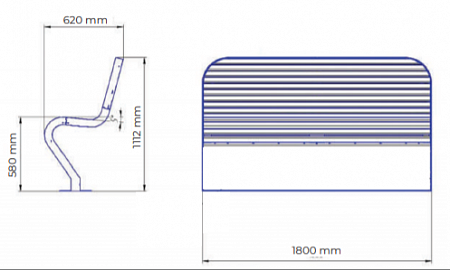 Bench "Fly" (without an embedded plate)