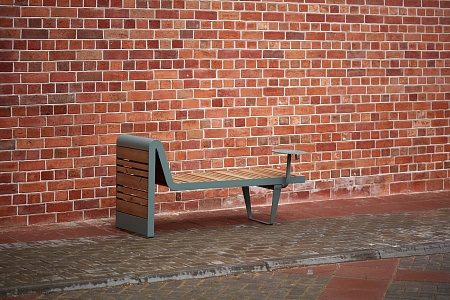 Bench «Infinity wood» (Sun louger)