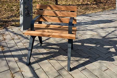 Bench with back "Aria"