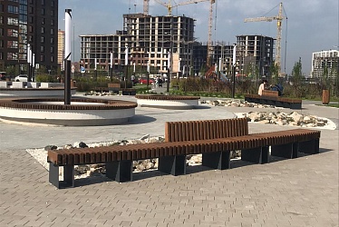 Square in the area of Vyuzhnaya street, Tyumen (2019)