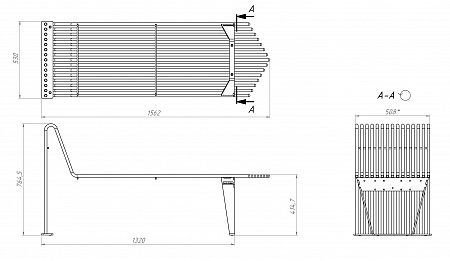 Bench «Infinity» (Sun lounger)