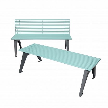 Bench with back "ARIA"