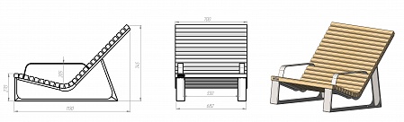 Bench "Summer 2" (Sun lounger)