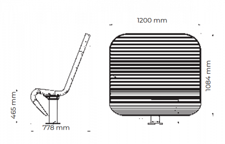 Double seat swivel chair «Techno» (without embedded detail)