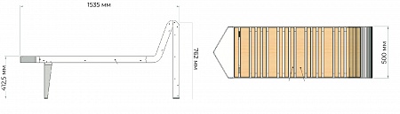 Bench «Infinity wood» (Sun louger)