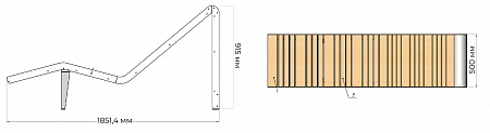 Bench «Infinity wood» (Sun lounger)