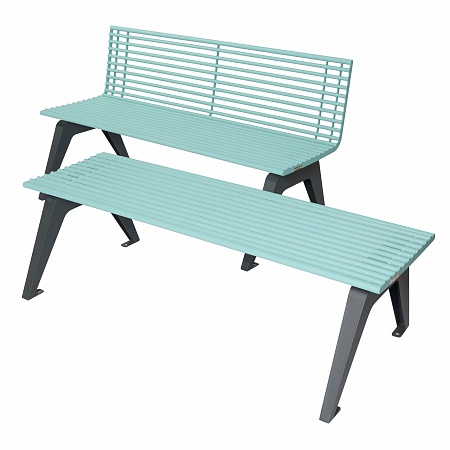 Bench with back "ARIA"