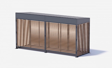 Fencing for containers of solid waste