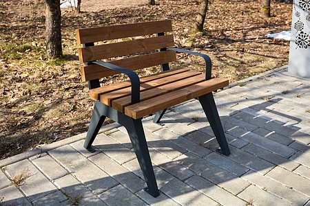 Bench with back "Aria"