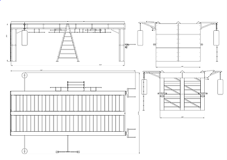 Punto Fit - frame 8.4 m with climbing wall