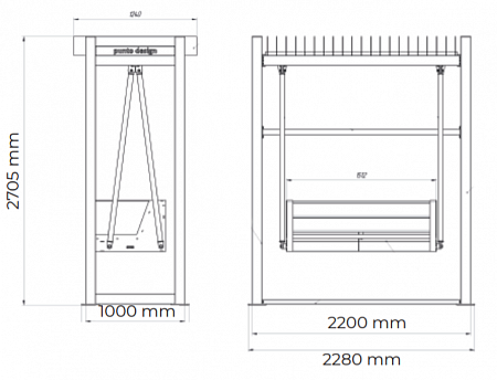 Hanging bench «Relax» (bench)