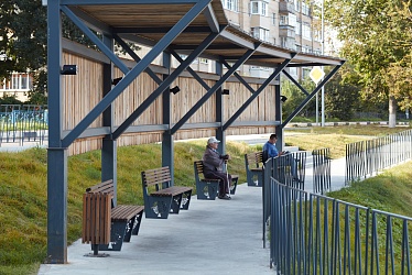 Recreation area of Georgievsky pond, Ruza, Moscow region (2020)