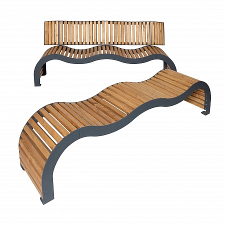 Bench "Kos" with backrest