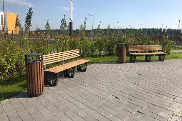 Square in the area of Vyuzhnaya street, Tyumen (2019)