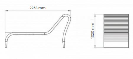 Bench "Fly"(Sun lounger)