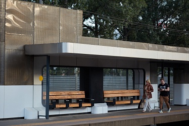 Railway platform, Odintsovo, Moscow region (2020)