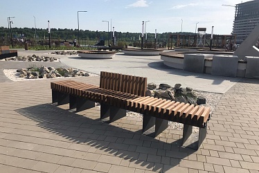 Square in the area of Vyuzhnaya street, Tyumen (2019)