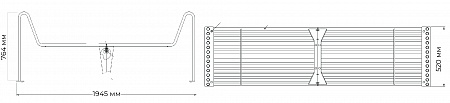 Bench «Infinity» (Sun louger)