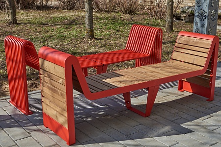 Bench «Infinity wood» (Sun louger)